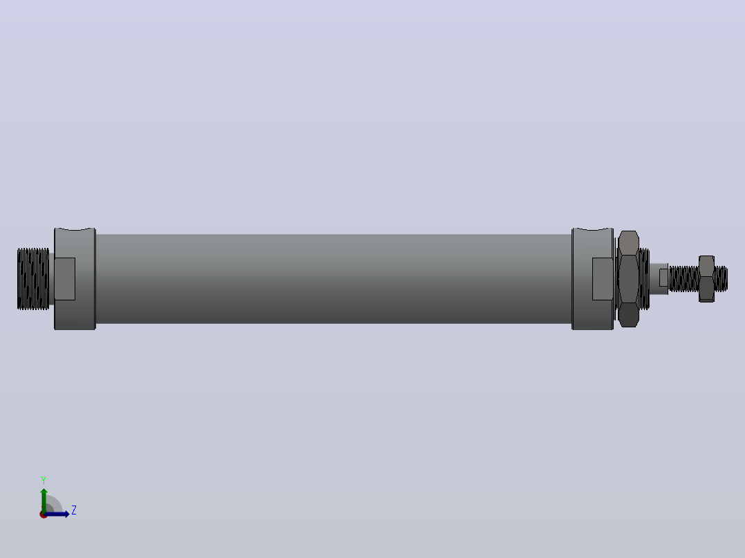 MAL-CM系列迷你气缸[MAL-32X150-S-CM]左视图