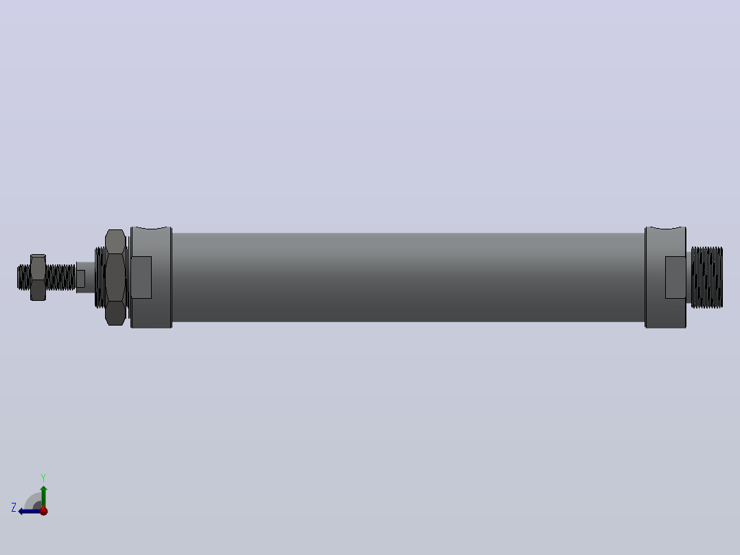 MAL-CM系列迷你气缸[MAL-32X150-S-CM]右视图