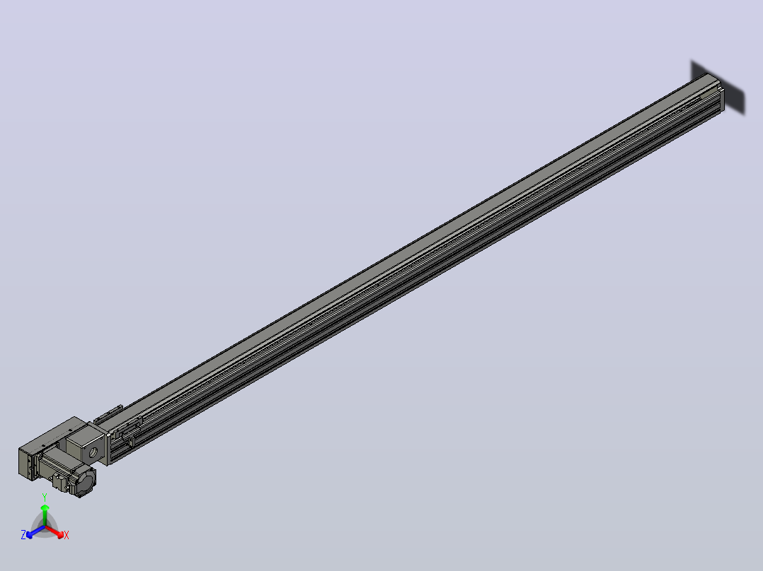 皮带直线轴半封闭可选导轨TPA-HNB-65S-90-L1650-ML-C-P10-N3主视图
