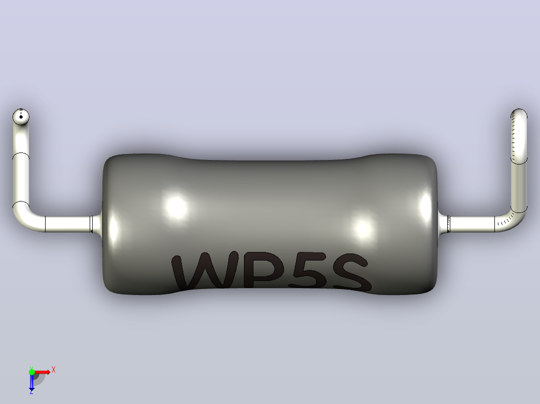 适合用作SMD电阻器的通孔功率电阻器俯视图