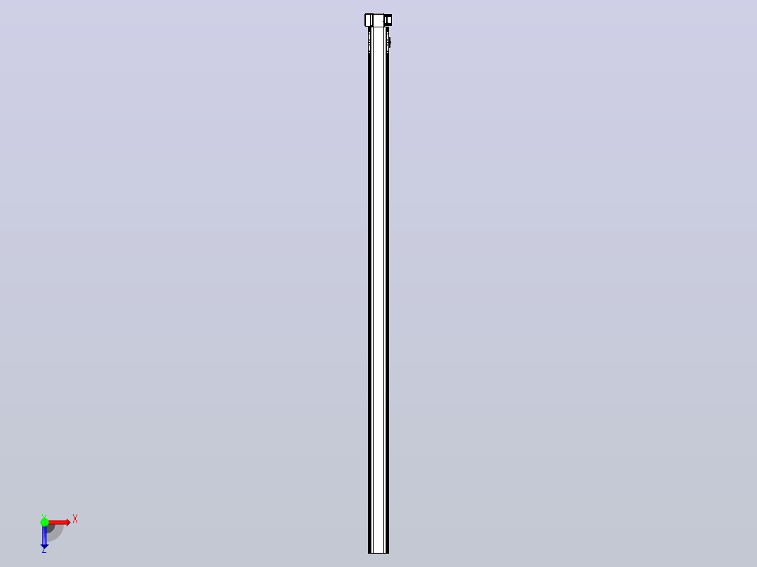 皮带直线轴半封闭可选导轨TPA-HNB-105D-90-L2550-RP-C-P20-N3俯视图