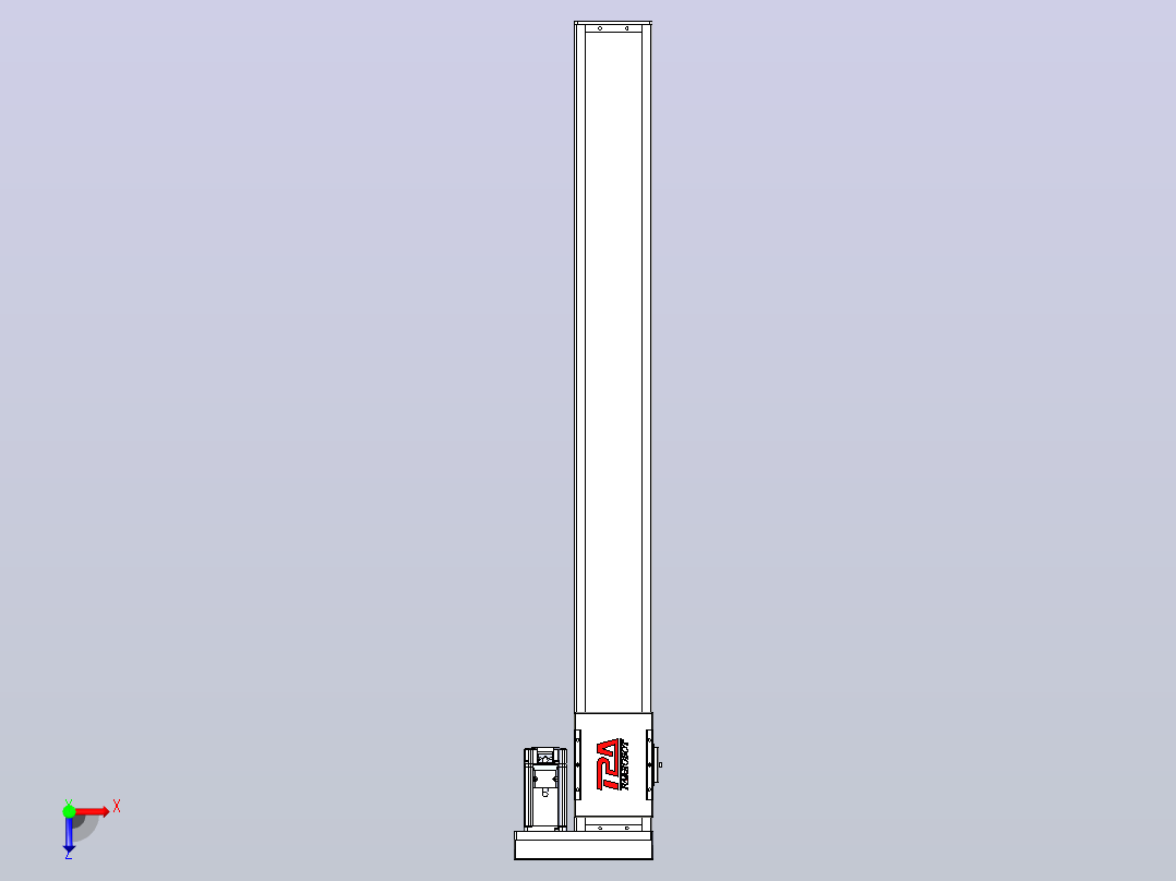 滚珠丝杠直线轴带导轨全封闭TPA-HCR-110D-1610C-L950-ML-C-P40-N3俯视图