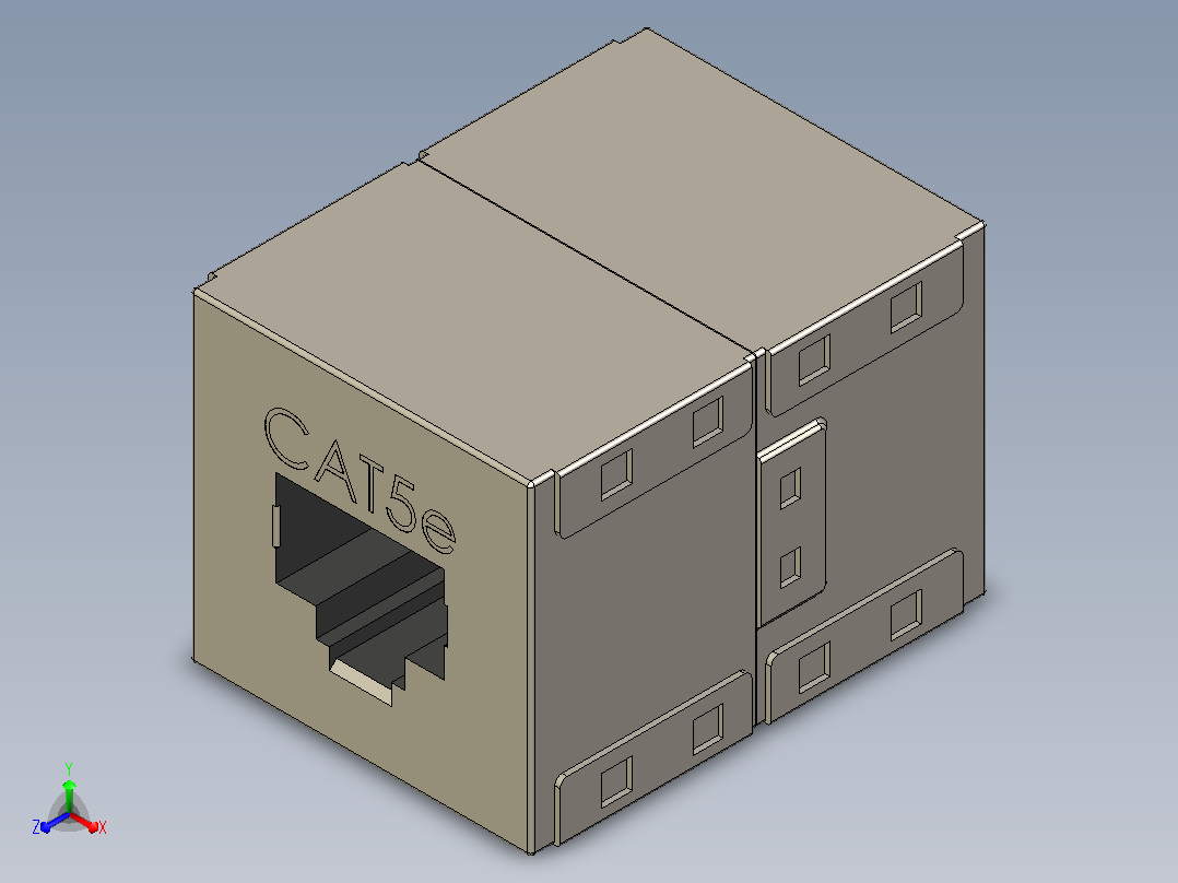 cat5e耦合器12主视图