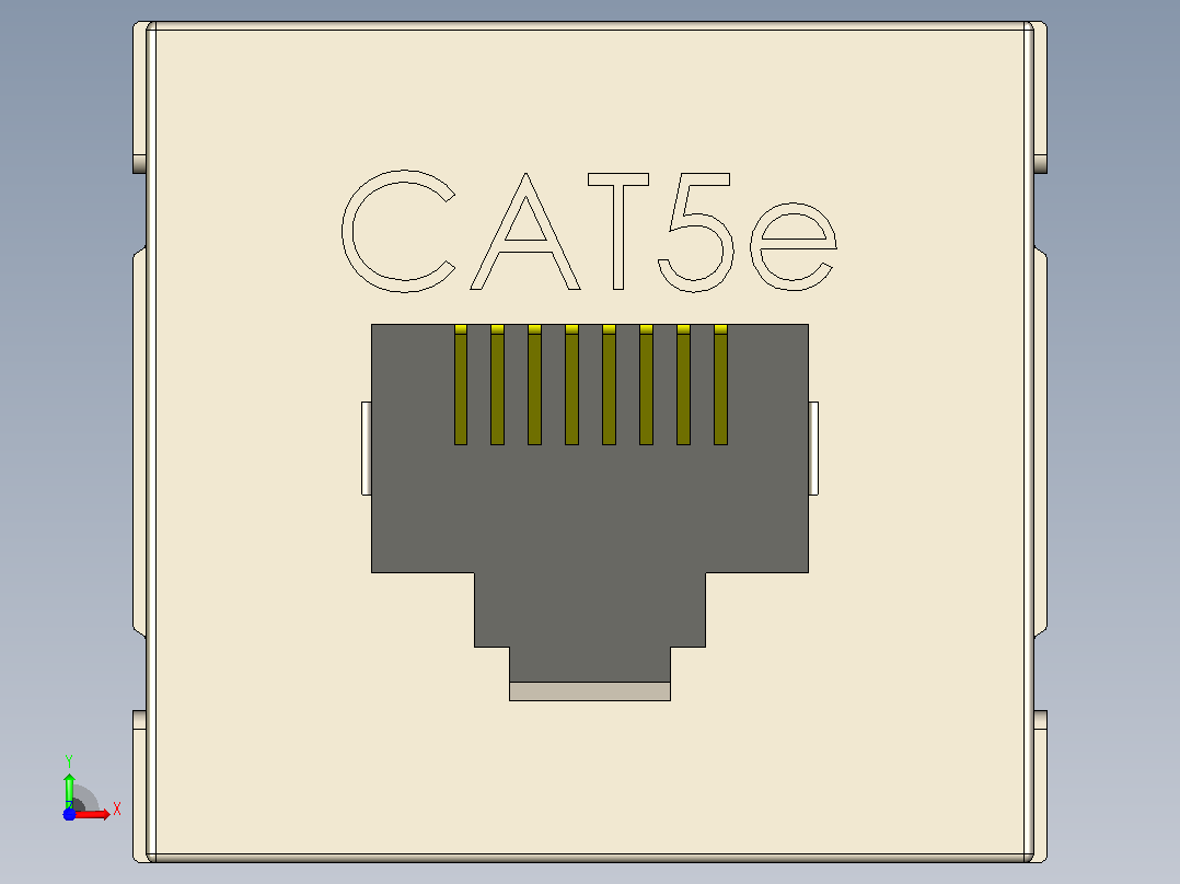 cat5e耦合器12前视图