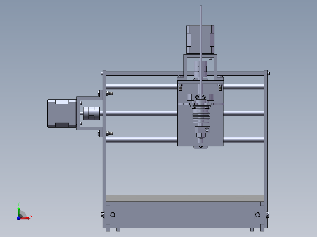 3轴3D打印机SW前视图