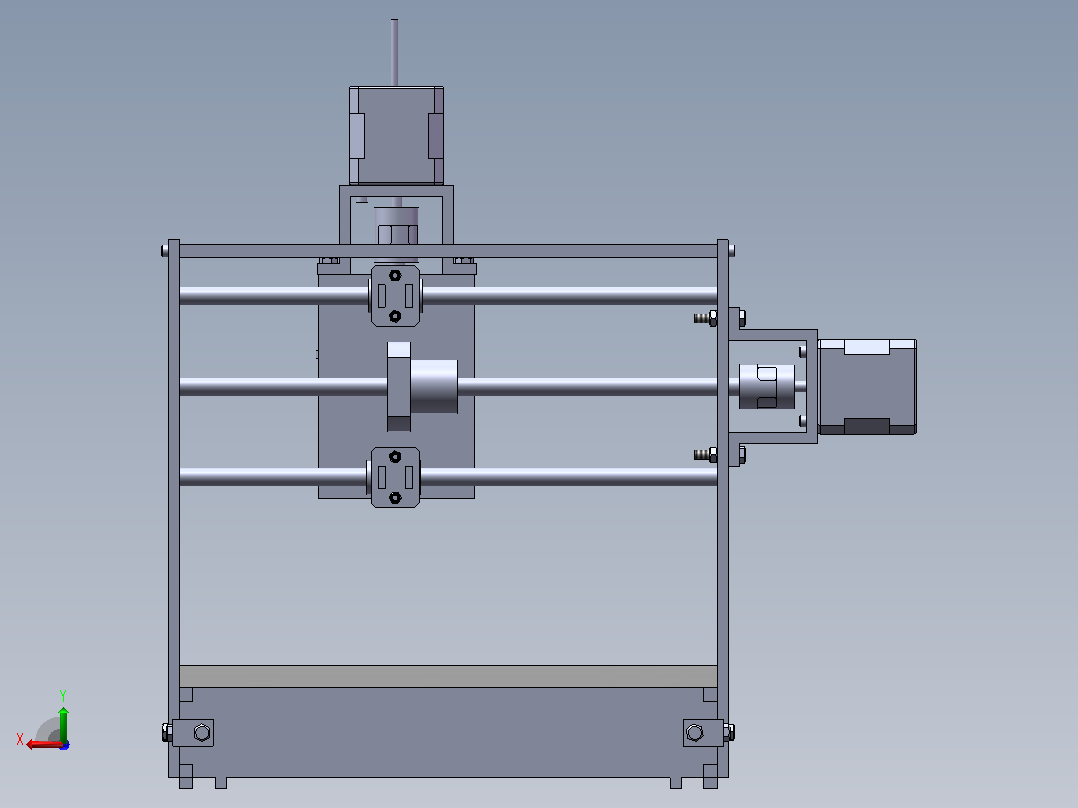 3轴3D打印机SW后视图