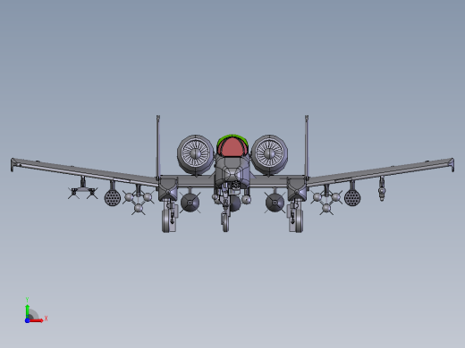 A-10攻击机模型前视缩略图