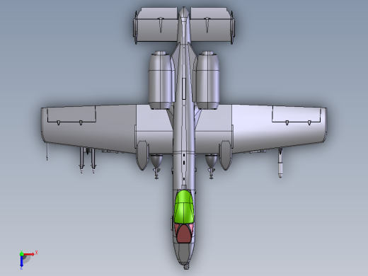 A-10攻击机模型俯视缩略图