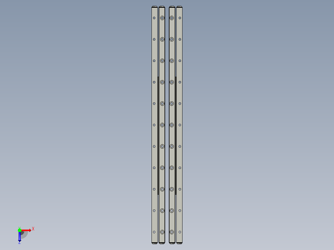 带d6mm交叉滚子和行程550mm JVNB 6-550的线性导轨俯视图