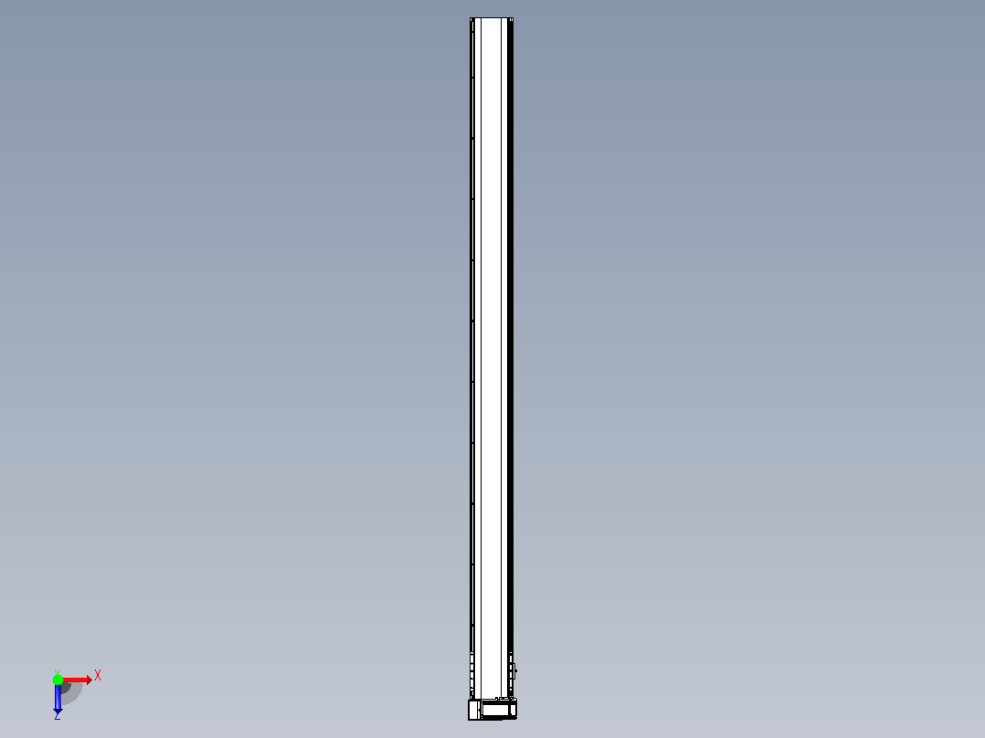 皮带直线轴半封闭可选导轨TPA-HNB-140D-120-L2000-LU-C-P40-N3俯视图