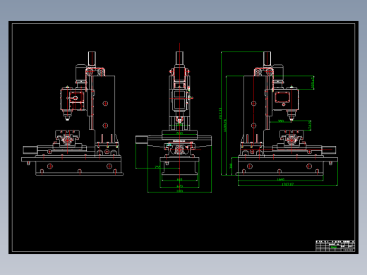 数控铣床X7132全套CAD图
