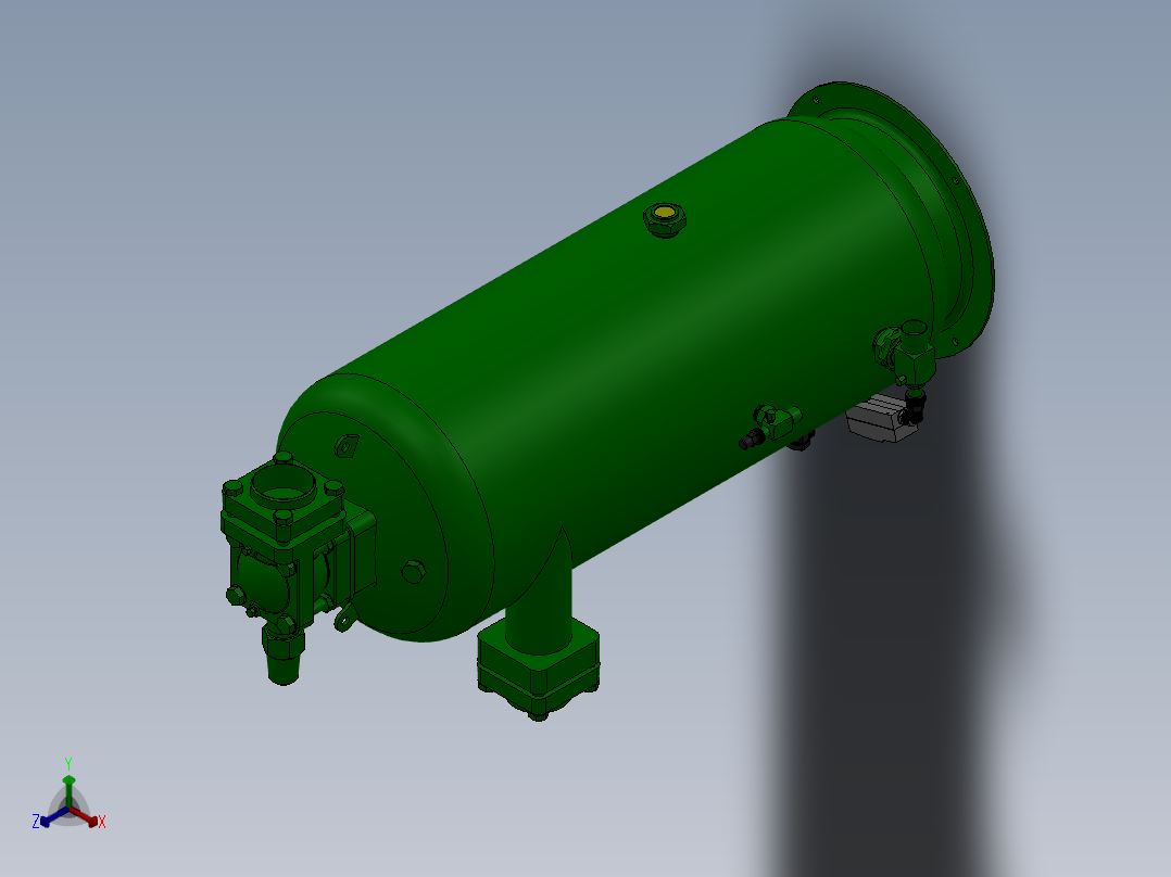 钢制的储气罐sw18可编辑正等轴测图