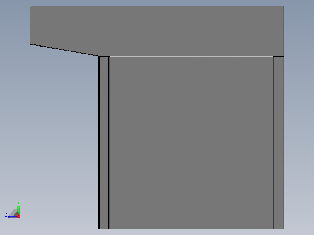 操作台的图档 3D图和2D的加工图右视图