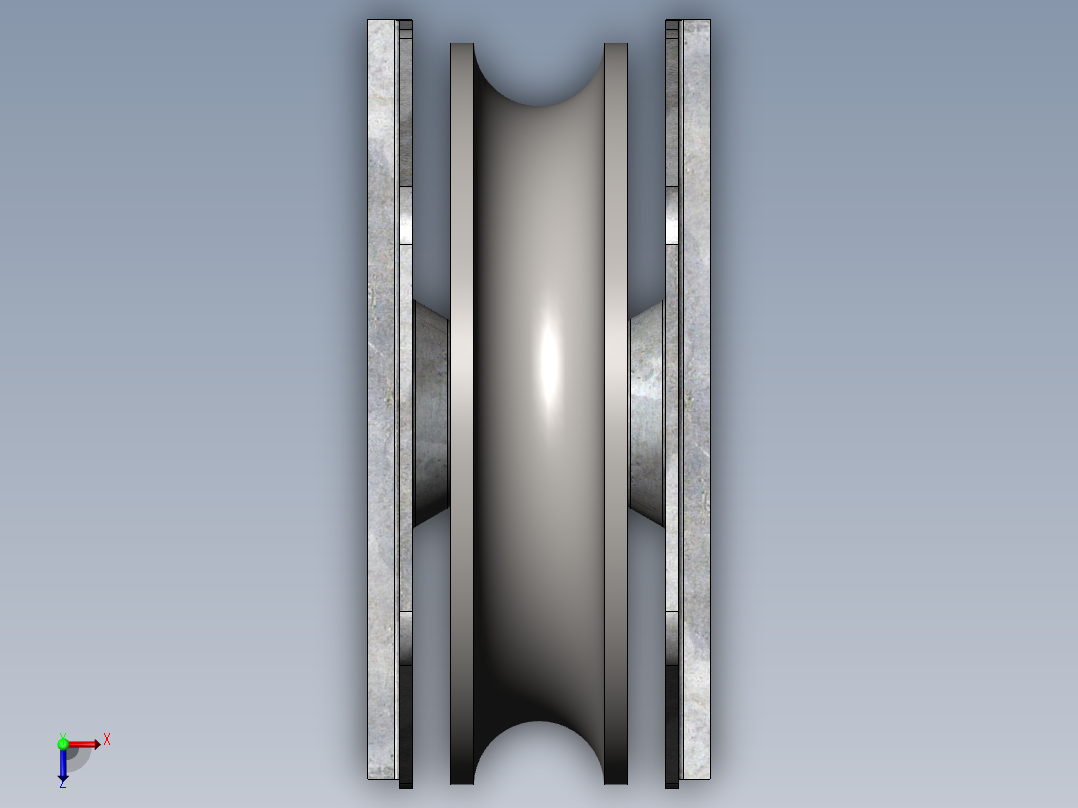 solidworks 车轮滑动门俯视图