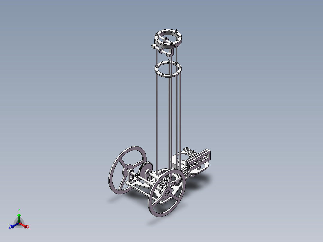 工程训练大赛 一等奖作品 S无碳小车 含运动仿真 机械设计参考