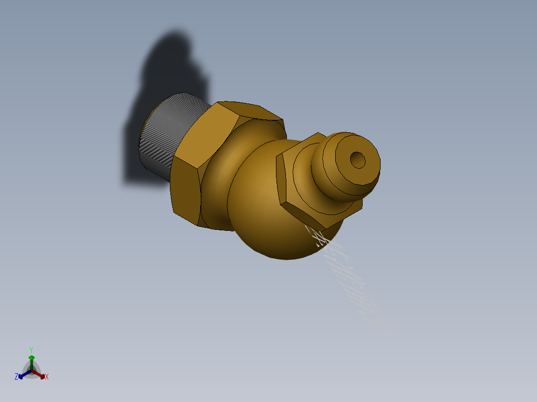 压注油杯正等轴测图