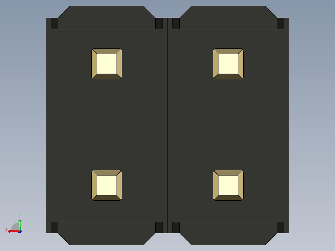 彩色公头100mil（2.54mm）系列-DS1021_black_2x02p_100mil_Type43_rev1.0后视图