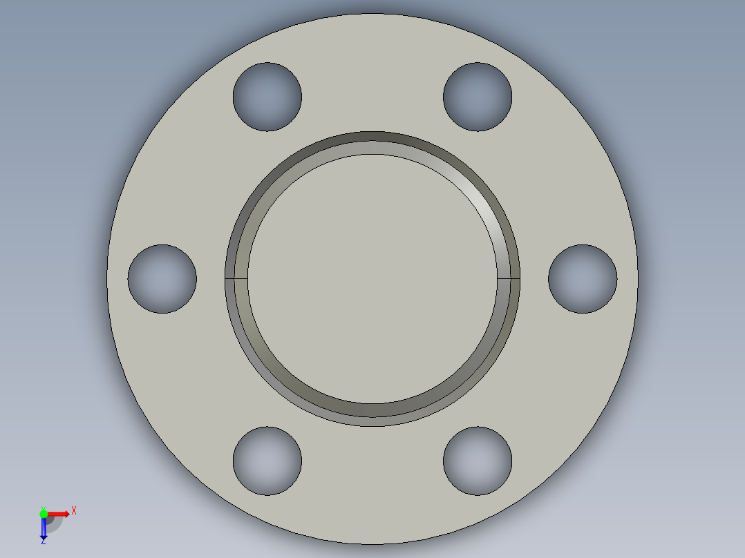 CF16法兰盲板俯视图