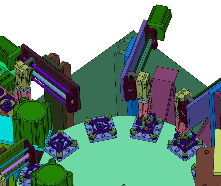 电子风扇转盘式组合机