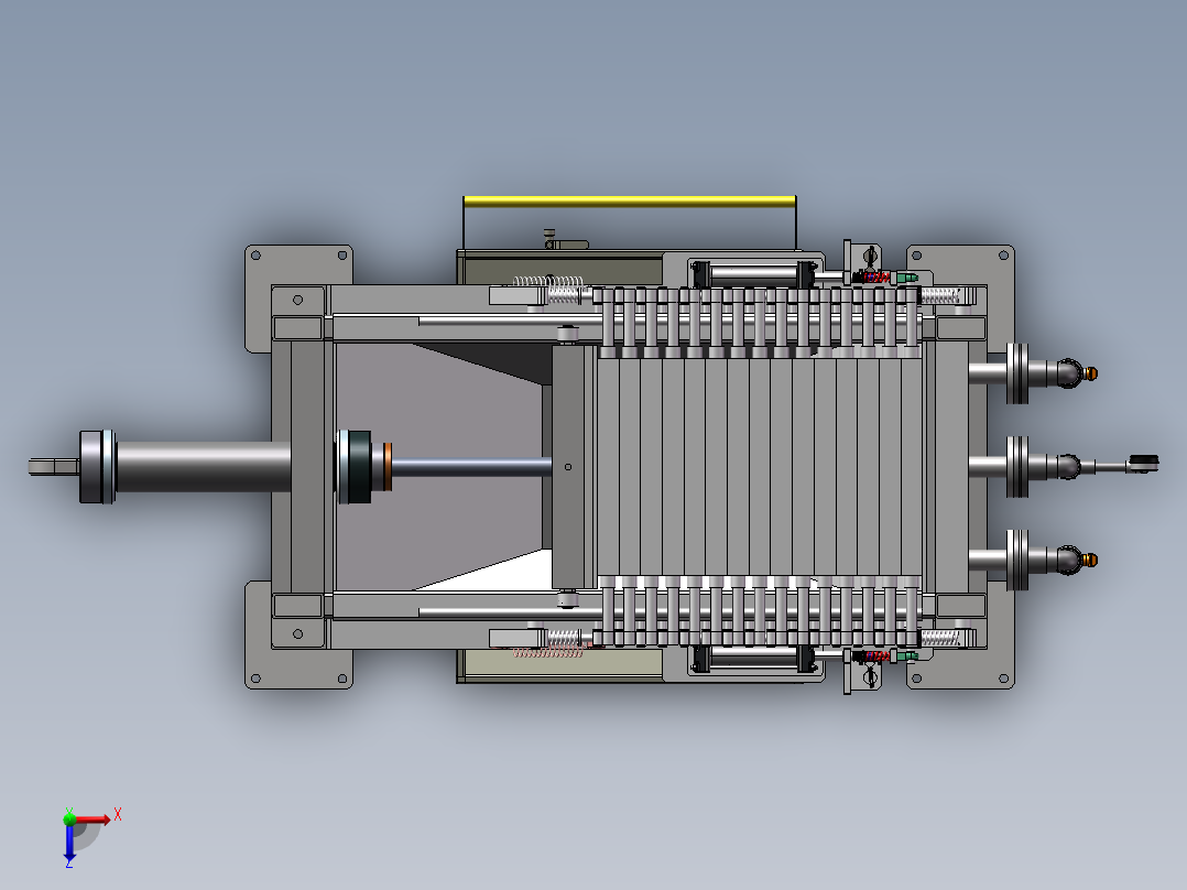 振打压滤机俯视图