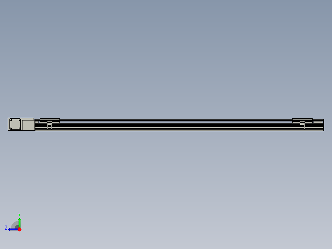 直线模组LHB17-L40-S1900-BL设计图纸右视图