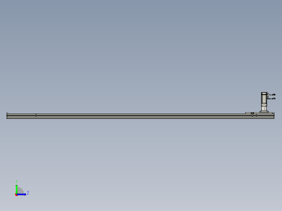东锦齿条传动DH136G-S2400-BU-减速机+P400W左视图