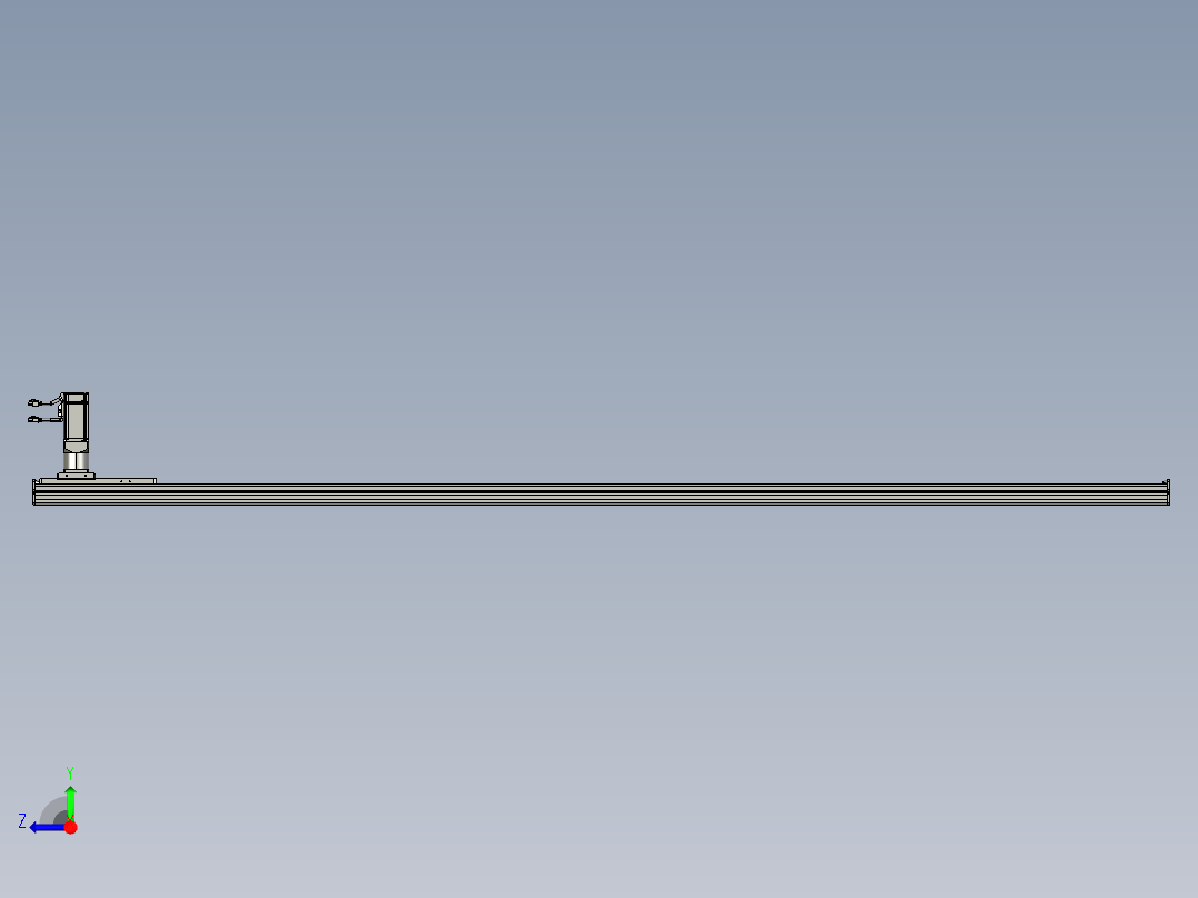 东锦齿条传动DH136G-S2400-BU-减速机+P400W右视图