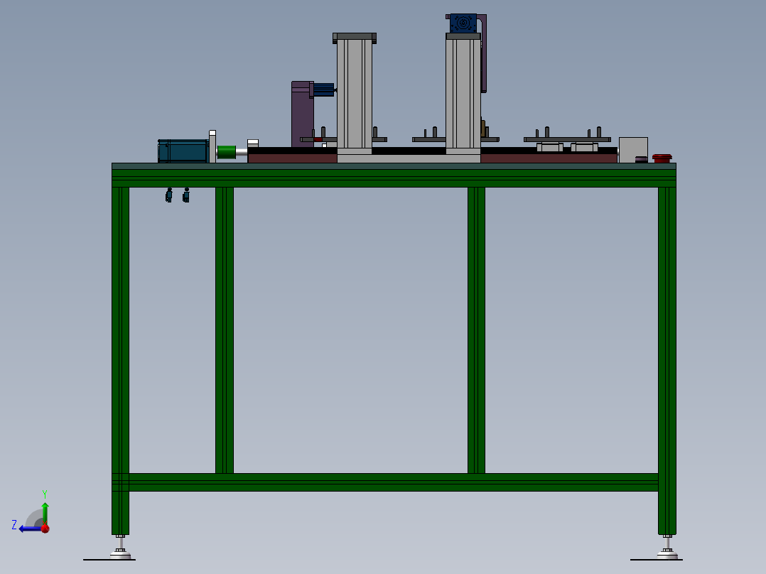 三工位-插座去毛刺打磨设备右视图