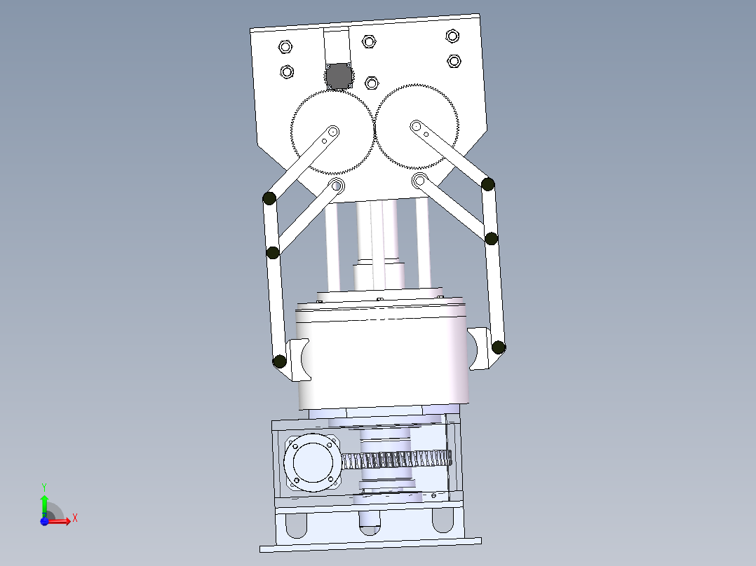 轴承座自动上下料系统前视图