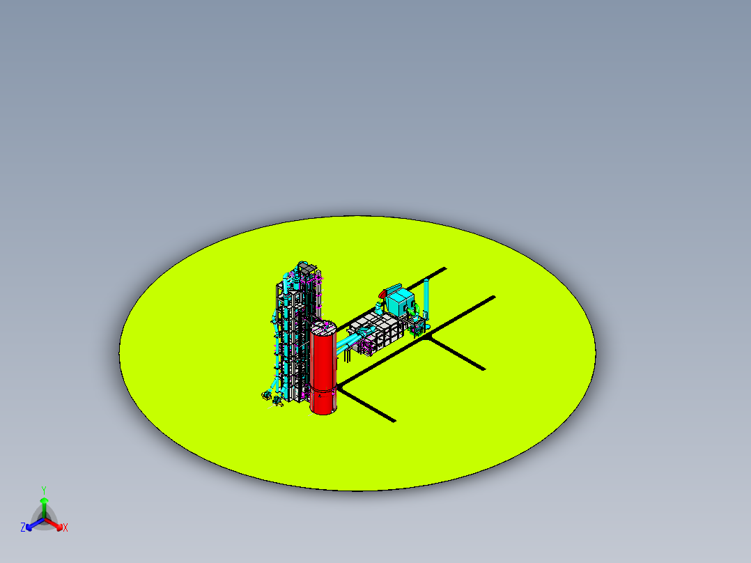 安得拉邦水泥厂提案左视图