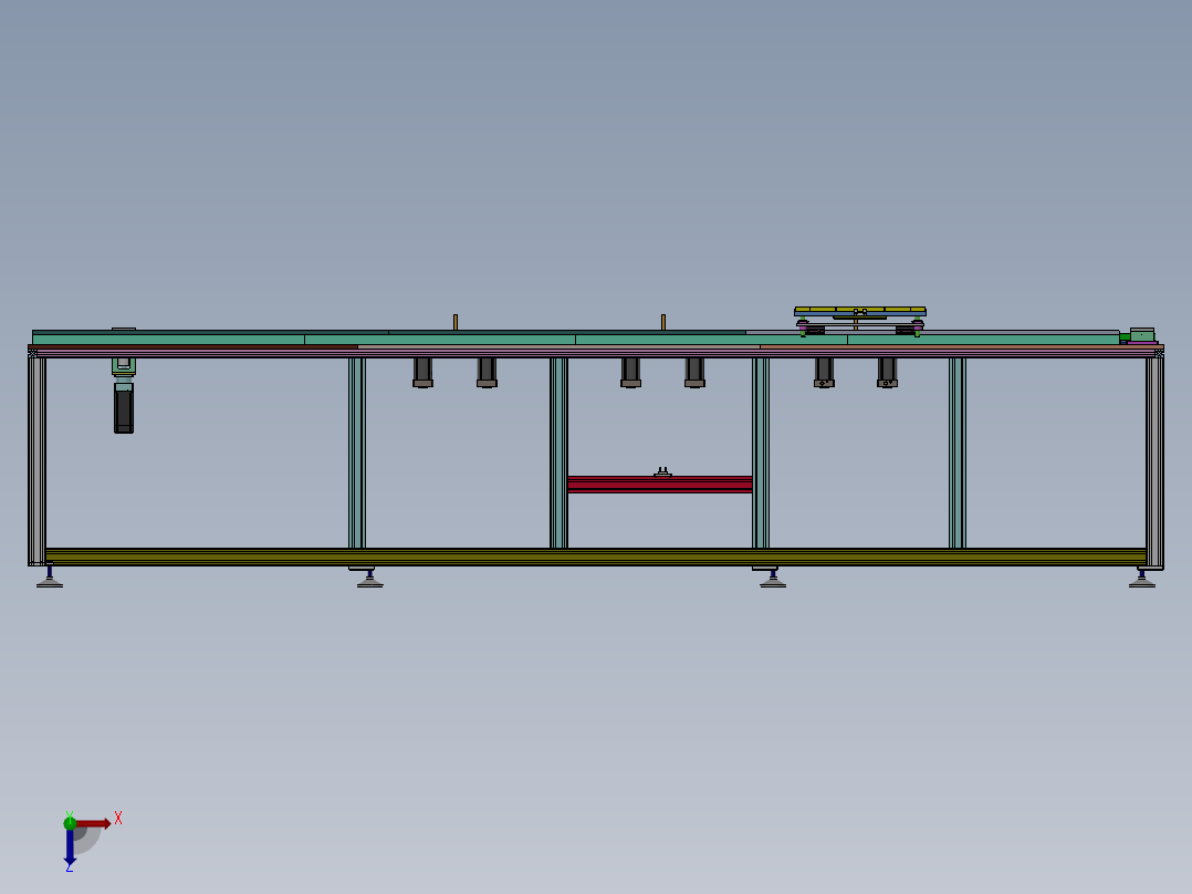自动输送线俯视图