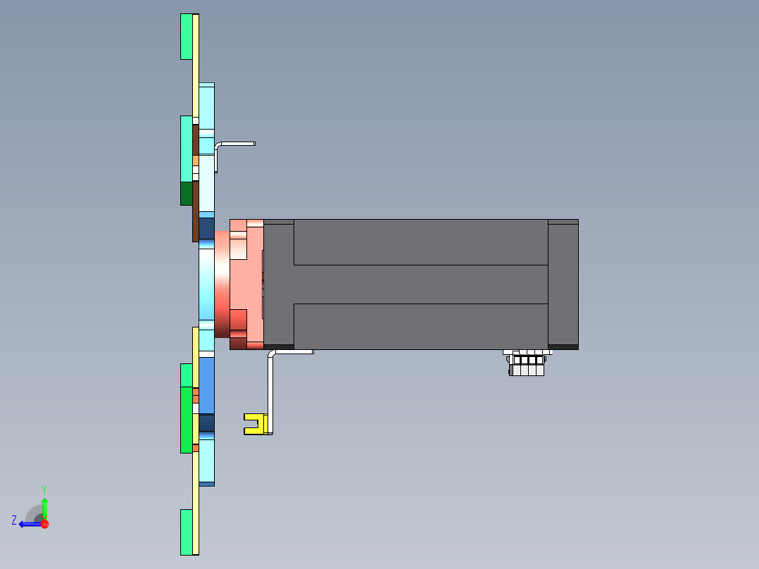 旋转作业台三维SW模型==1391681==50右视图
