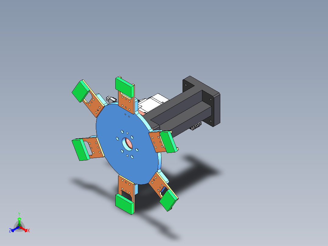 旋转作业台三维SW模型==1391681==50正等轴测图
