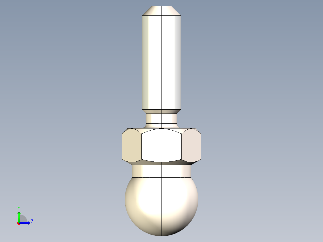 型材-KJN M8X25 THREADED ROD 098DM08025M左视图