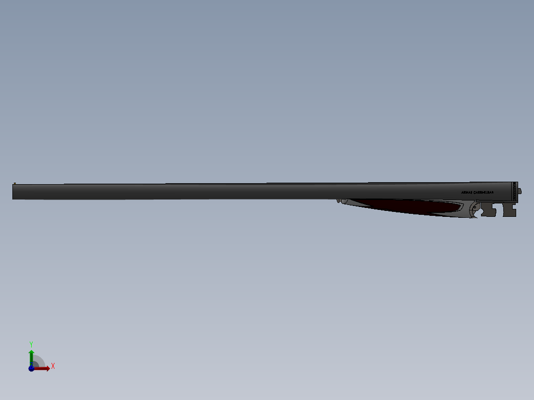 加尔比双管猎枪第1部分枪管总成前视图