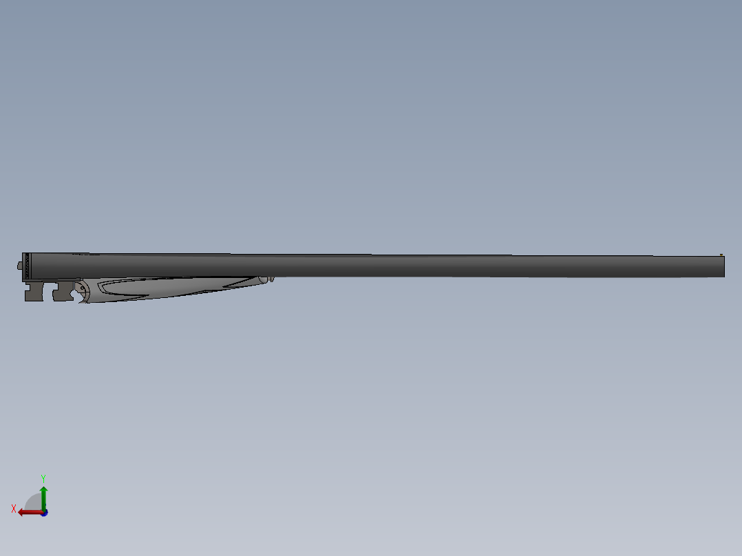 加尔比双管猎枪第1部分枪管总成后视图