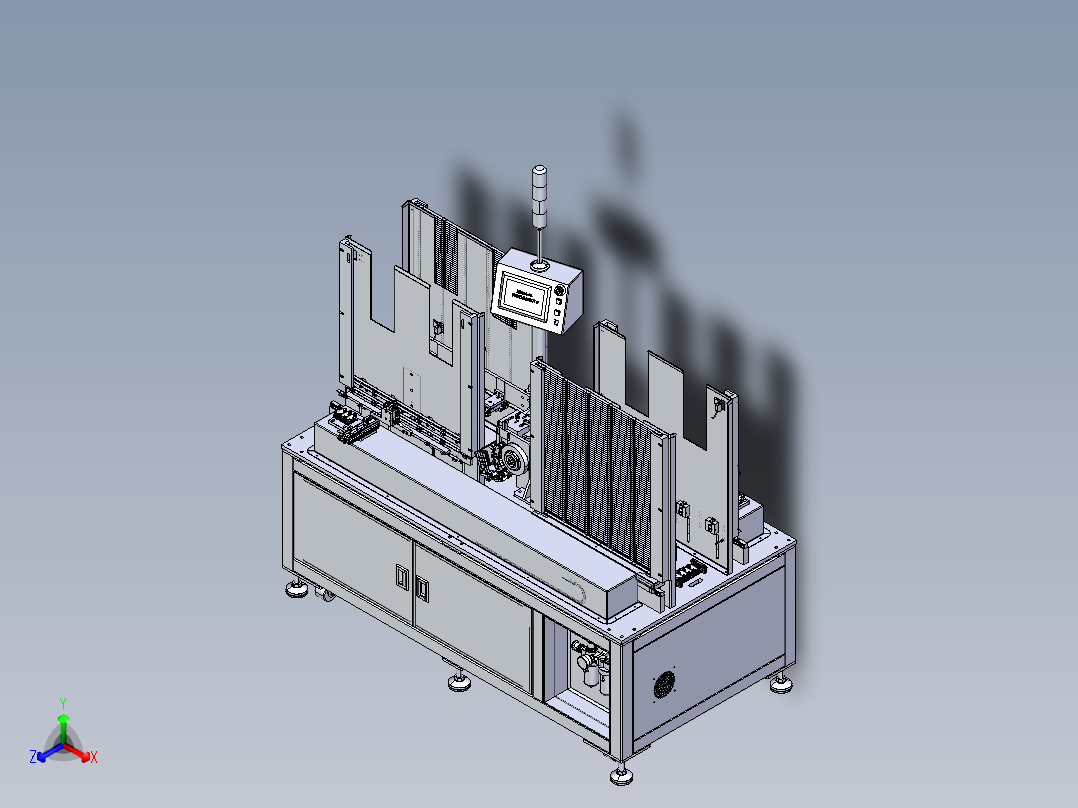 灯条贴胶带自动机 自动贴胶机 贴辅料正等轴测图