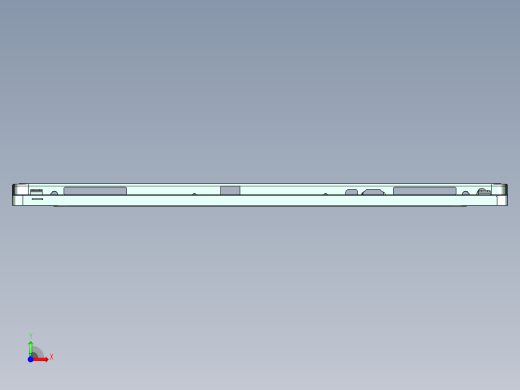 屏幕金属外壳铣四周侧孔CNC编程程序模型前视缩略图