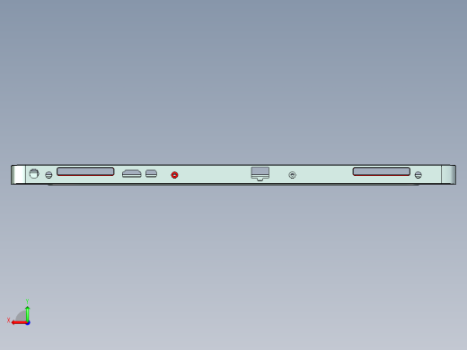屏幕金属外壳铣四周侧孔CNC编程程序模型后视缩略图
