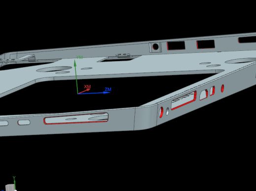 屏幕金属外壳铣四周侧孔CNC编程程序模型缩略图