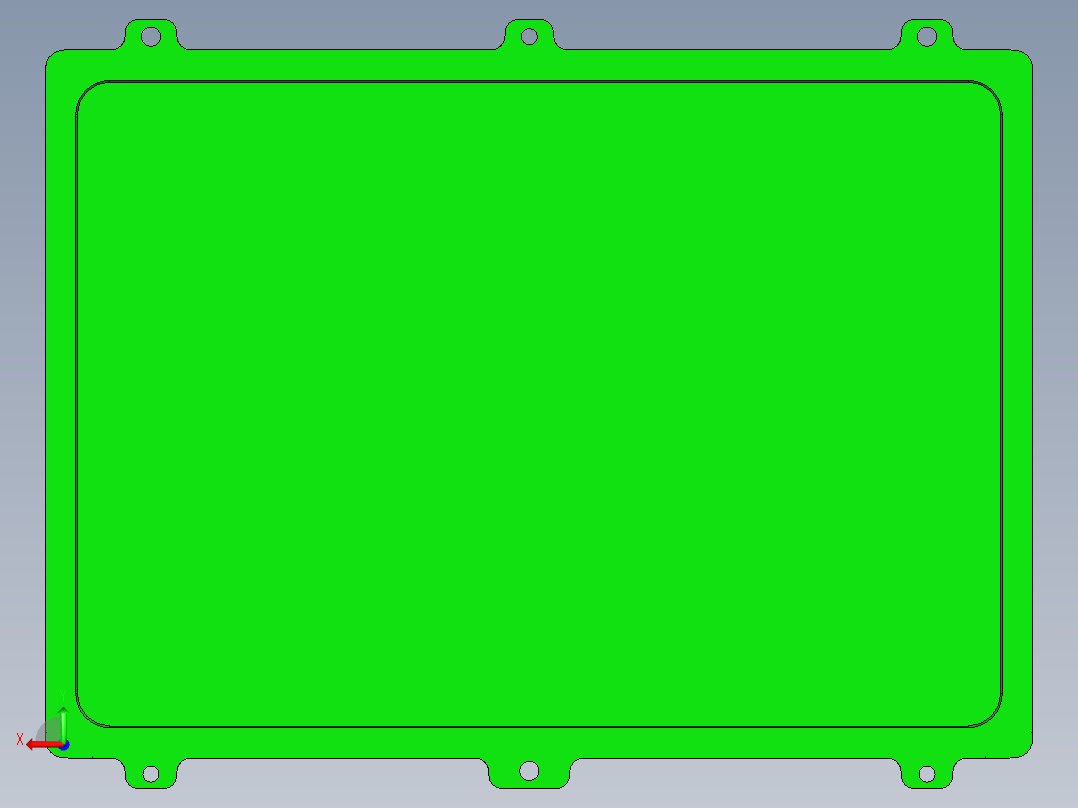 笔记本A壳全铣铣LOGO字符槽程序模型后视图