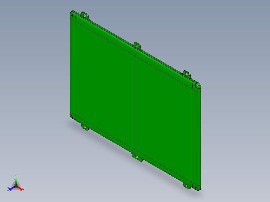 笔记本A壳全铣铣LOGO字符槽程序模型正等轴测图