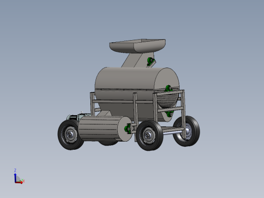 籽葫芦瓜取籽机3D 装配图 部装图