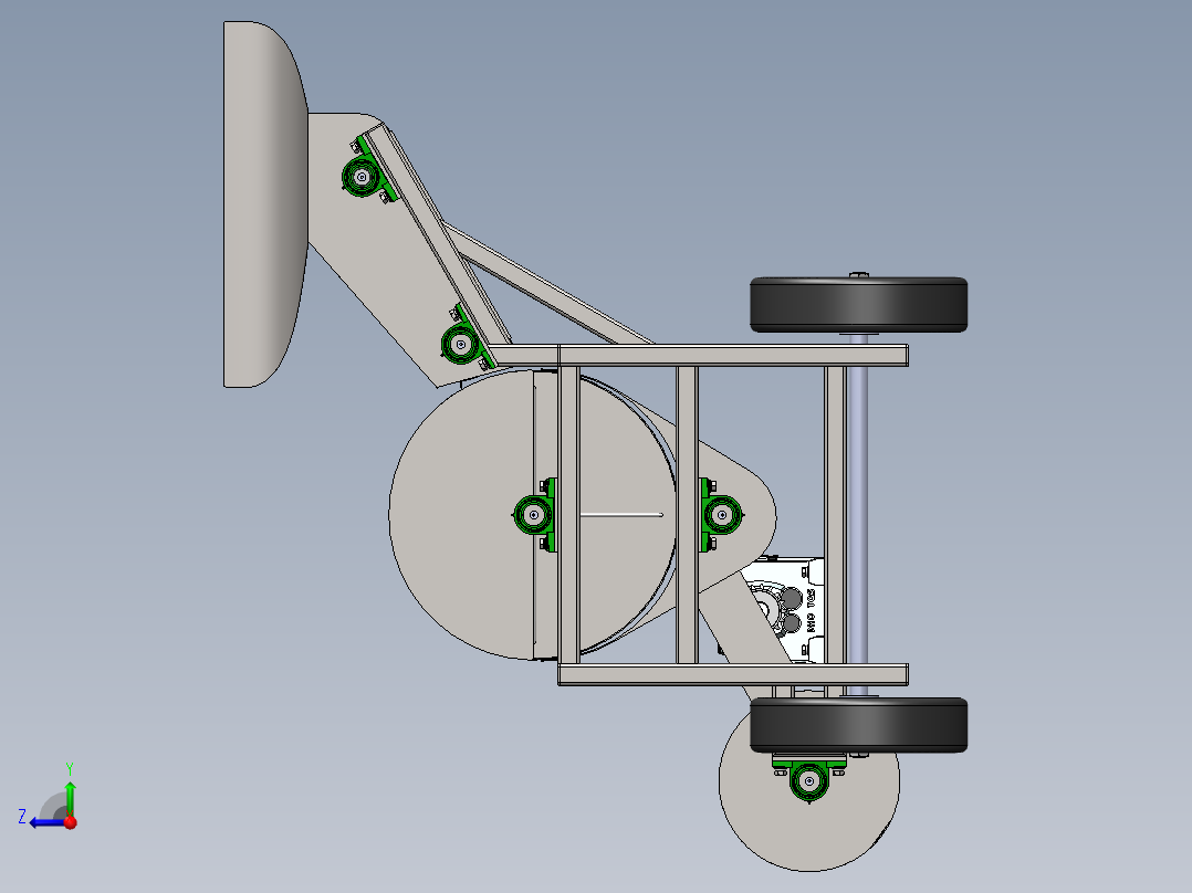 籽葫芦瓜取籽机3D 装配图 部装图右视图