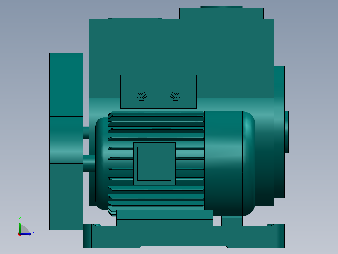 2X-70A旋片真空泵(成都南光)左视图
