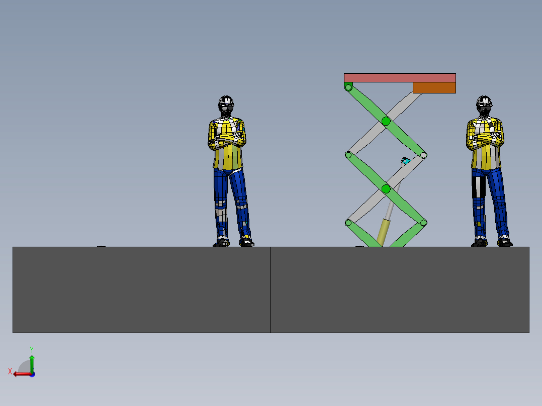 剪叉式升降机 、升降机(77)后视图