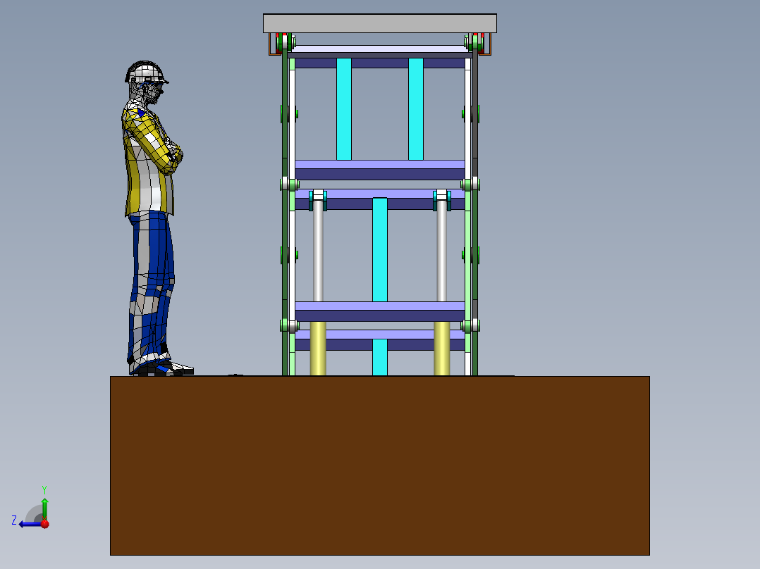 剪叉式升降机 、升降机(77)右视图