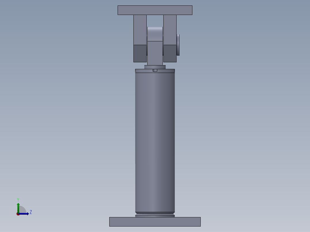 焊接型液压缸110x70x330毫米左视图