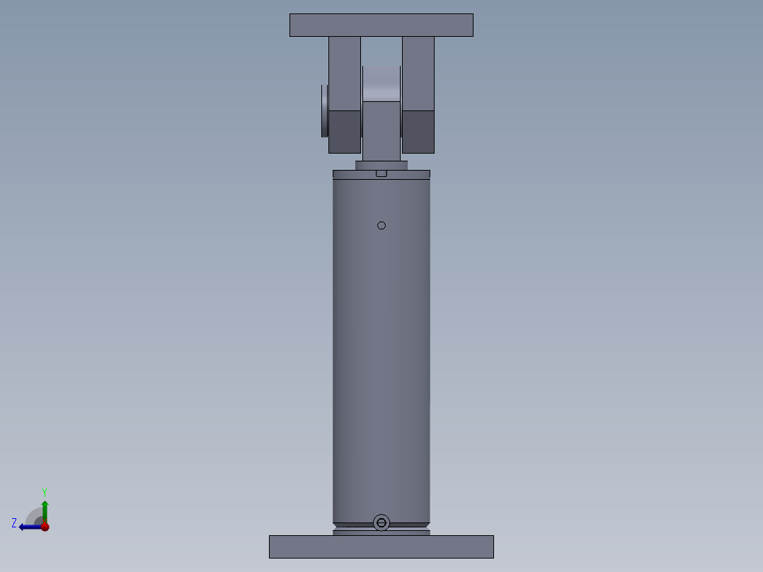 焊接型液压缸110x70x330毫米右视图