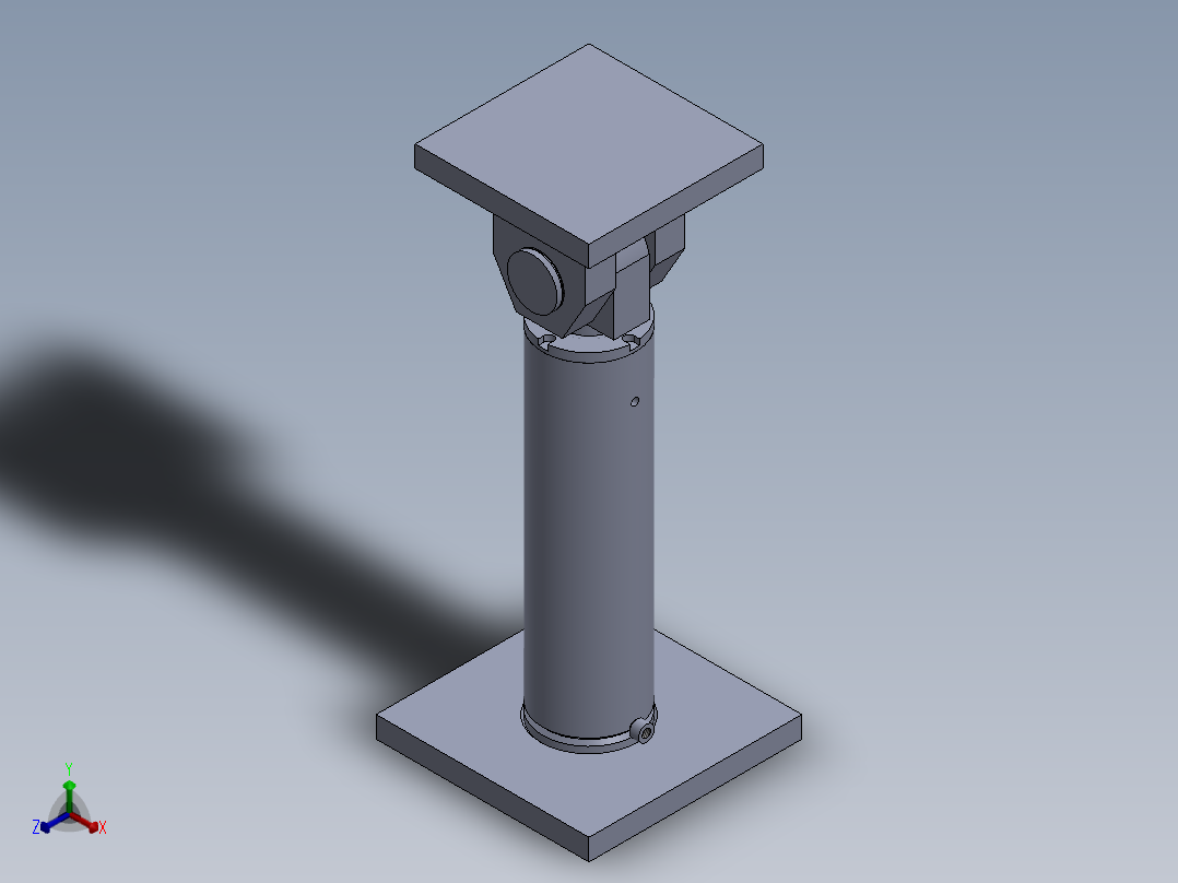 焊接型液压缸110x70x330毫米正等轴测图